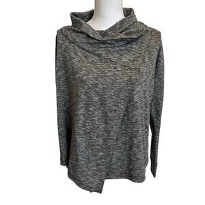 Eddie Bauer Cardigan Sweater Womens Medium M 7 Days 7 Ways Convertible Gray